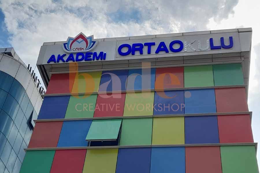 Çatı Tabelası Ortaokulu - Bade Reklamcılık